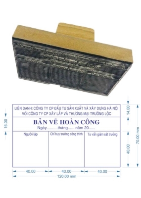 khắc dấu hoàn công cán gỗ (120x70mm)