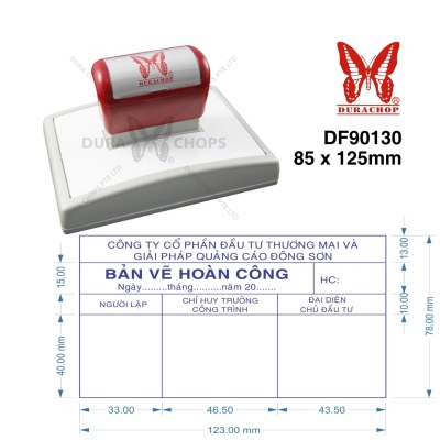 khắc dấu hoàn công liền mực Dura Chop (123x78mm)