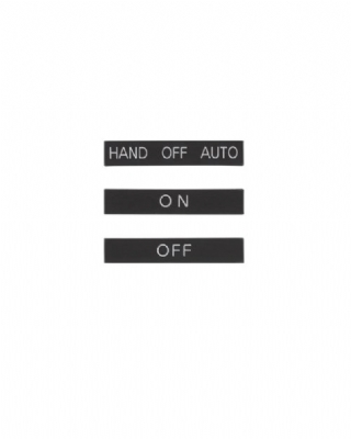 Marking Plate, Hand-Off-Auto, Switch